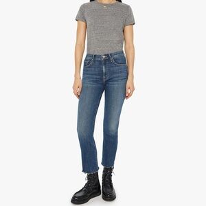 MOTHER The Insider Crop Fray in Girl Crush Wash #NWOT